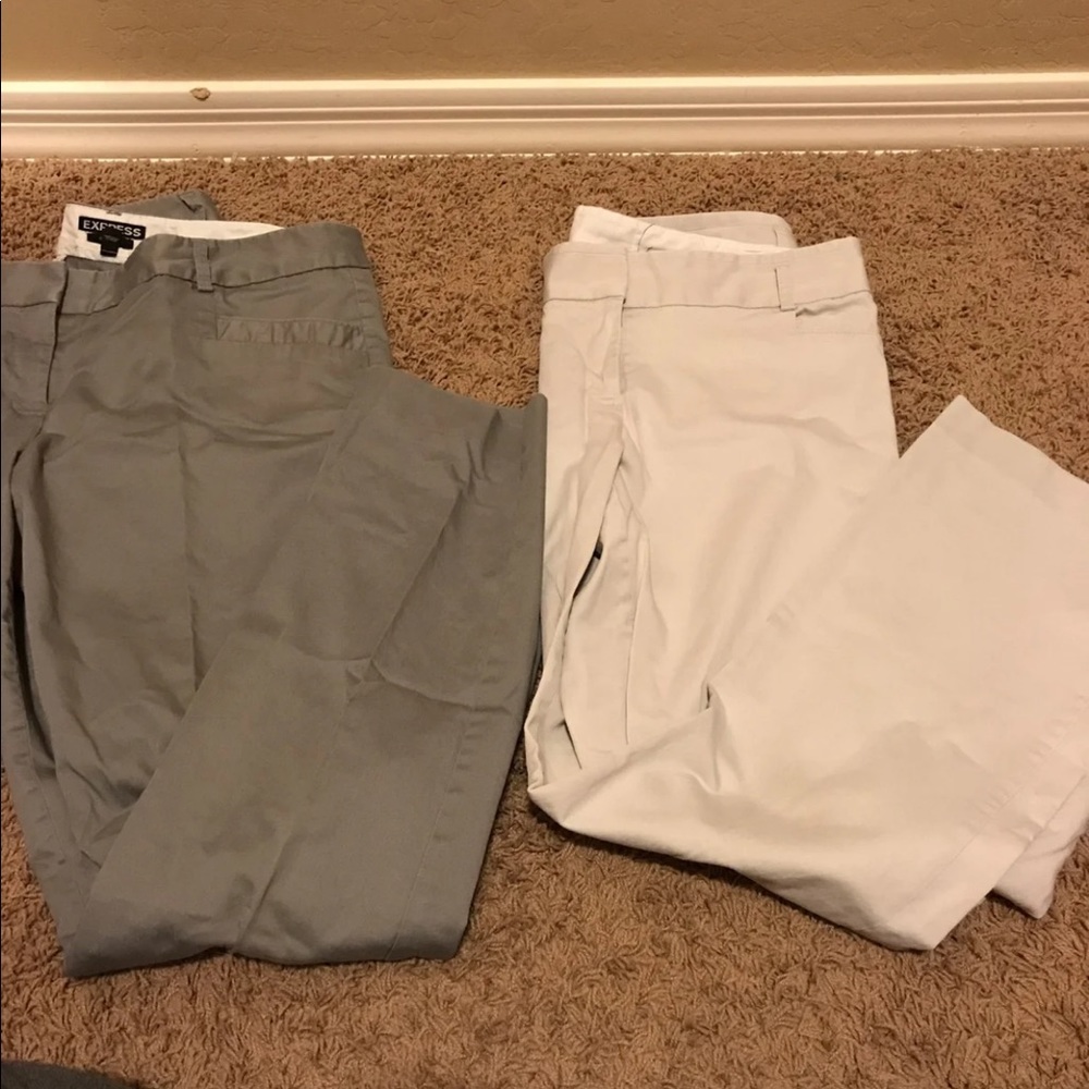 Express columnist pants gray & khaki